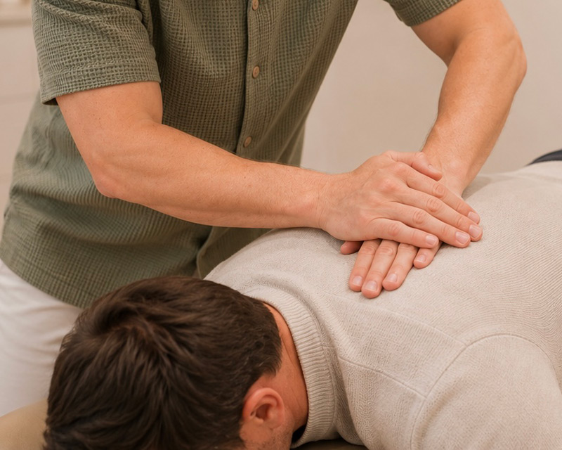 Chirotherapeutische Behandlung zur Mobilisation blockierter Gelenke